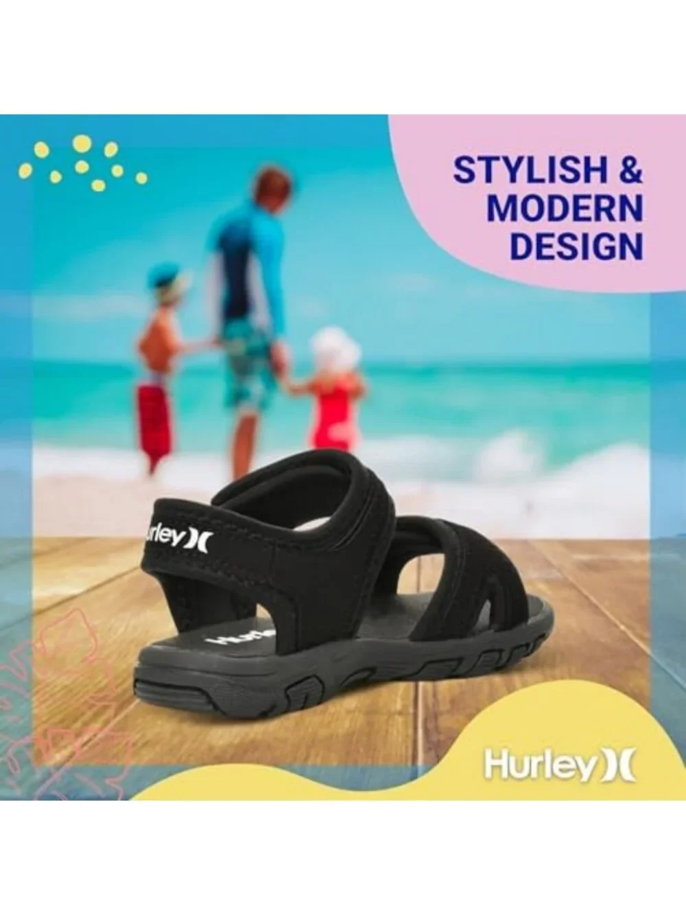 Lightweight Kids Water Shoes, Open Toe Sandals for Beach, Breathable